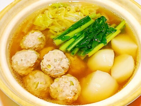 鶏団子とかぶのお鍋